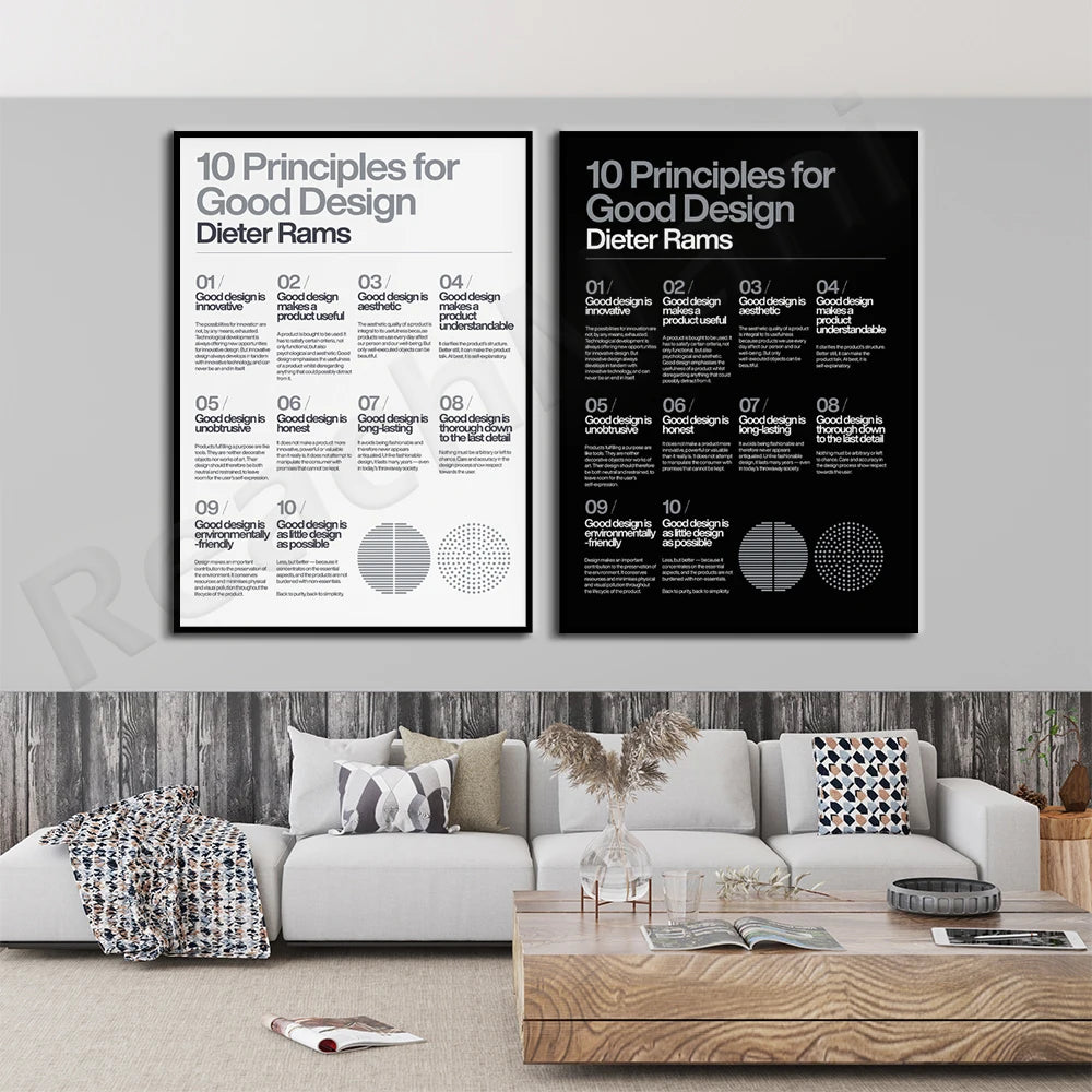 Dieter Rams Design Principles Posters