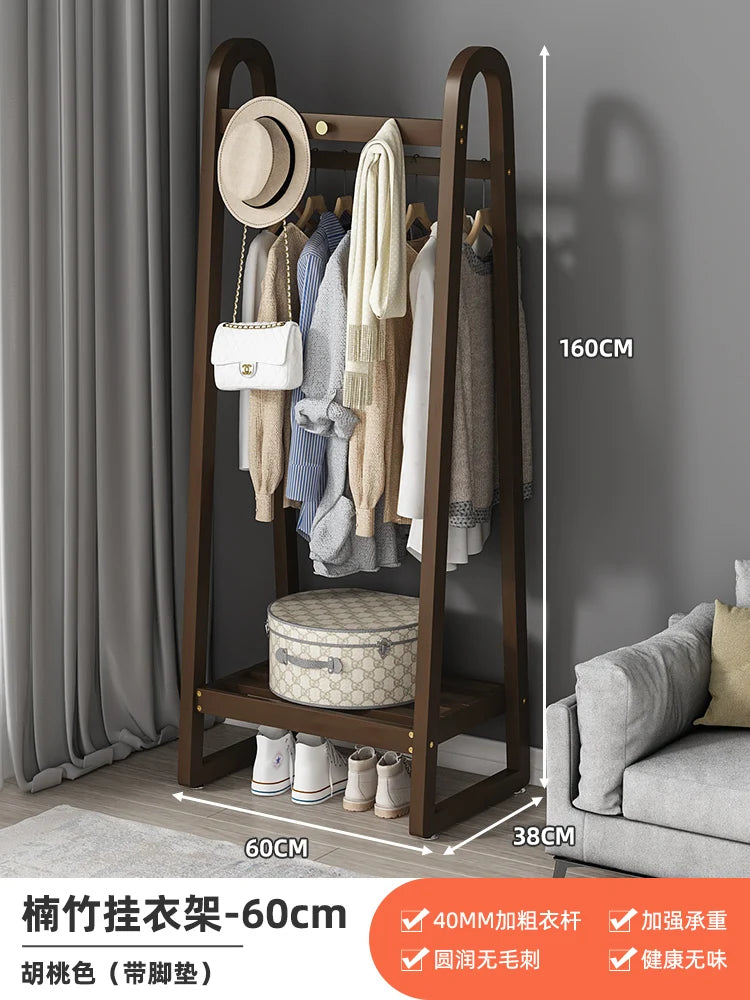 Bamboo Wooden Coat Rack