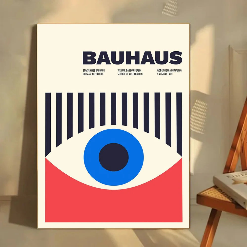 Bauhaus Geometric Poster Sticker