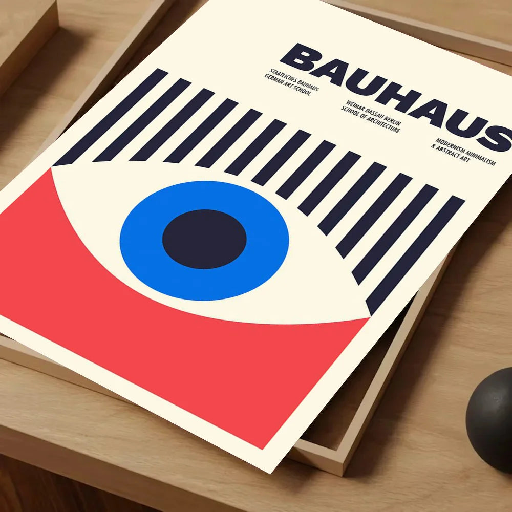 Bauhaus Geometric Poster Sticker