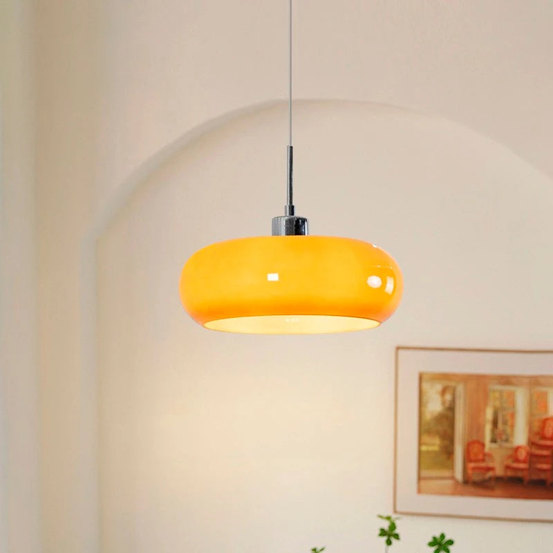 Orange Glass Pendant Light