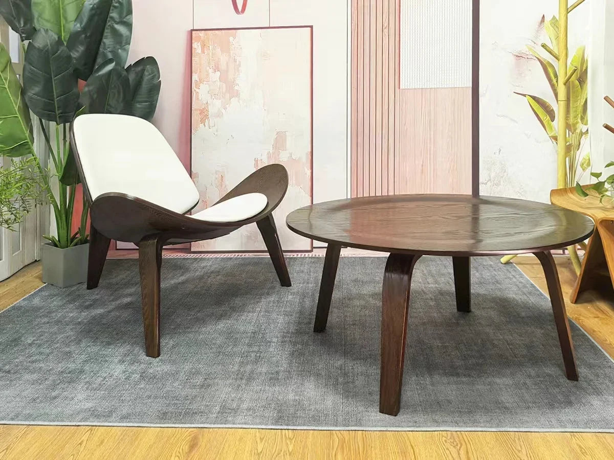Ash Eames Curved Coffee Table