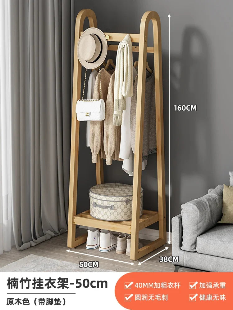 Bamboo Wooden Coat Rack