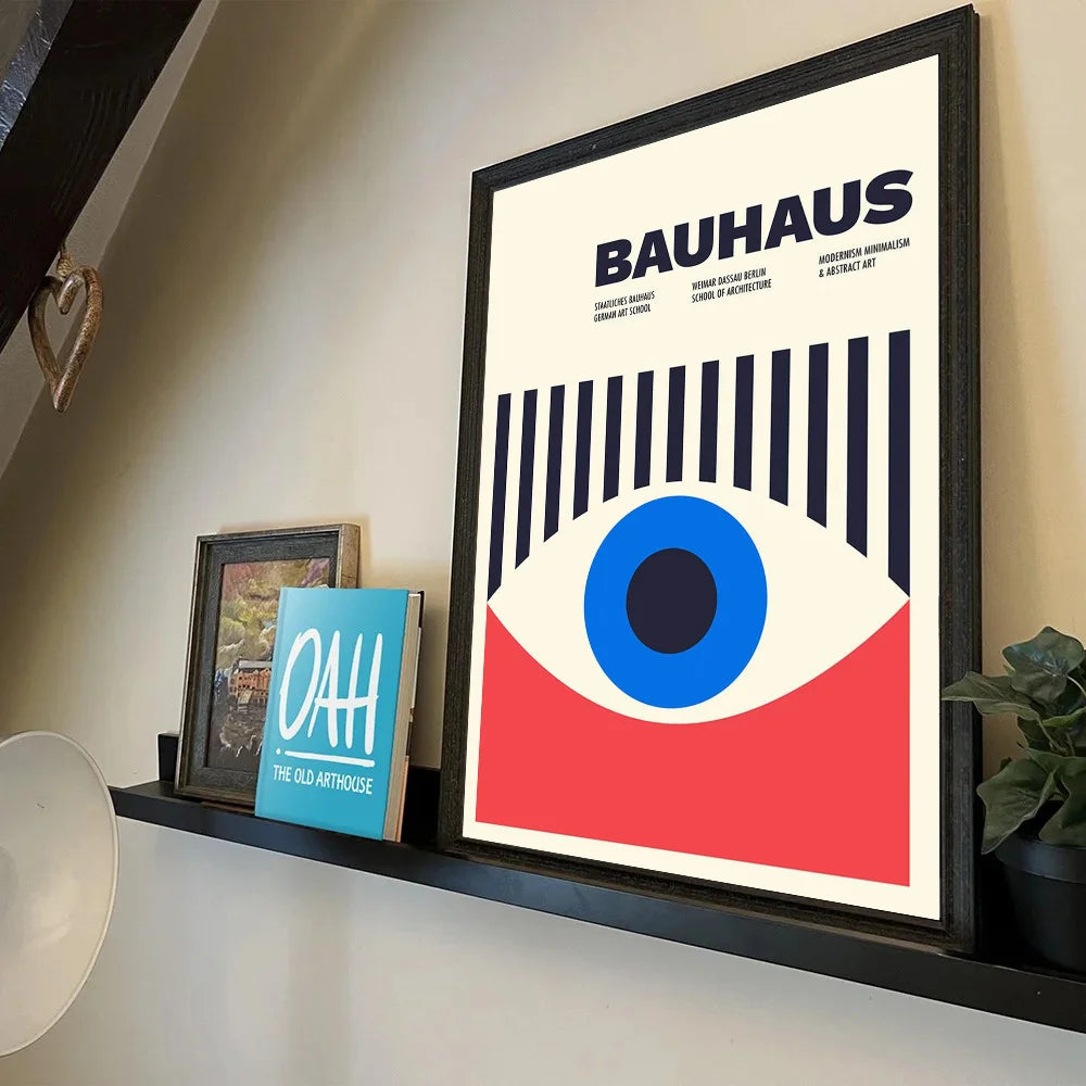 Bauhaus Geometric Poster Sticker
