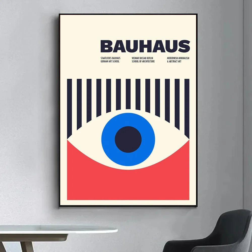 Bauhaus Geometric Poster Sticker