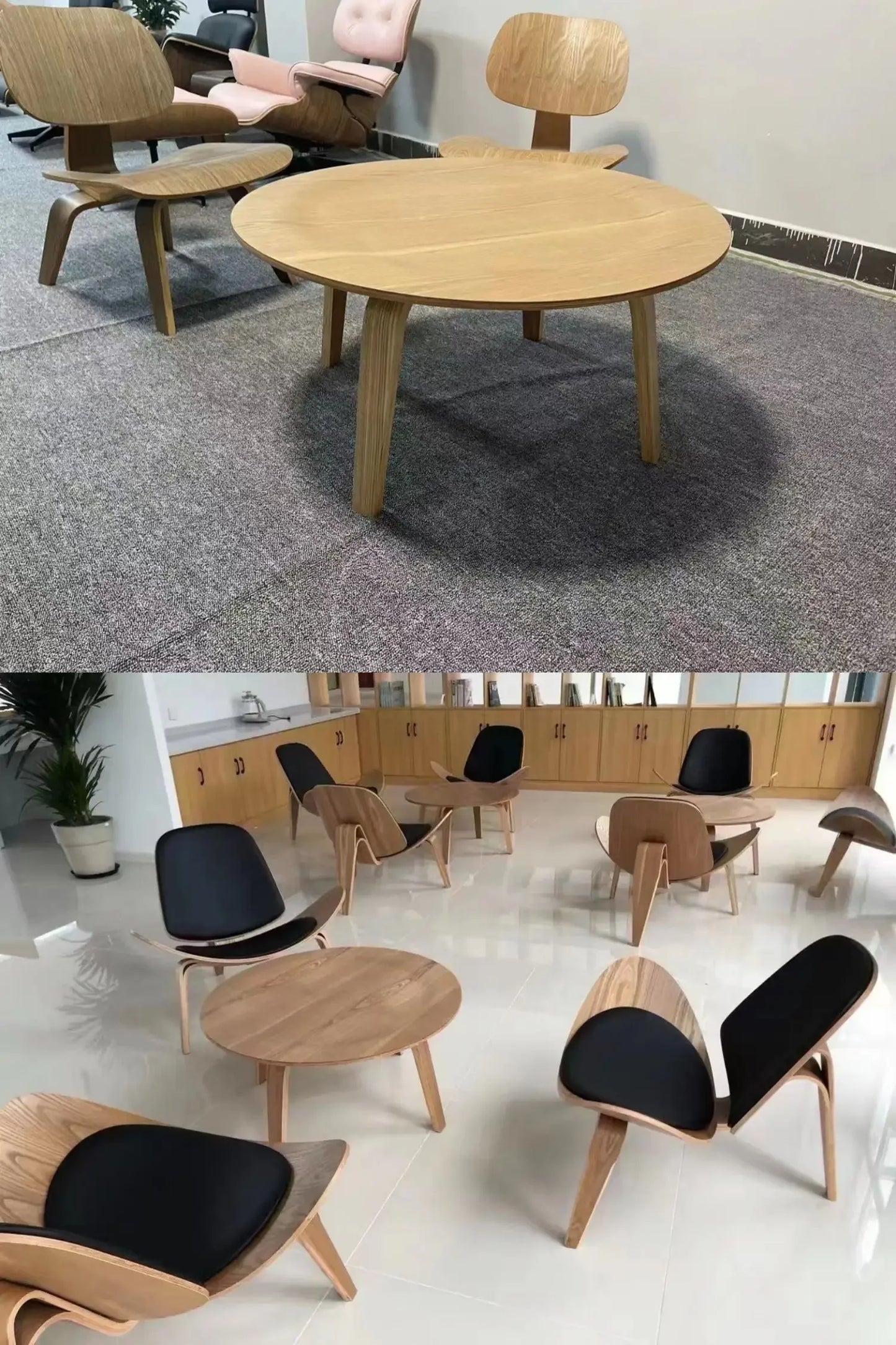 Ash Eames Curved Coffee Table