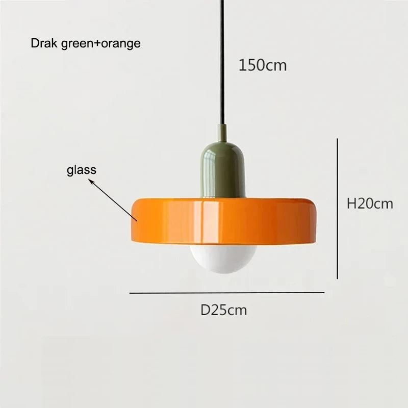 Nordic Bauhaus Retro Glass Chandelier for Dining Room, Living Room, and Bar - Elegant Lighting Fixture for Coffee Shop Decor