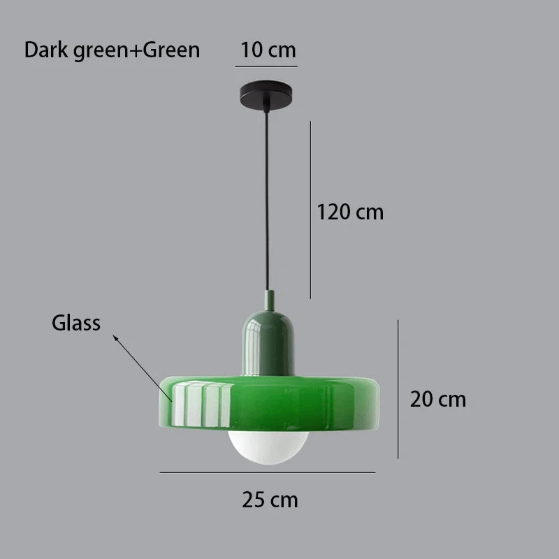Nordic Bauhaus Retro Glass Chandelier for Dining Room, Living Room, and Bar - Elegant Lighting Fixture for Coffee Shop Decor