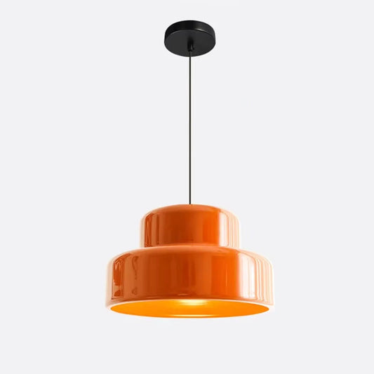 Modern Bauhaus Orange Glass Pendant Lights - Stylish Hanging Lamps for Kitchen, Dining Room, Restaurant, and Cafe