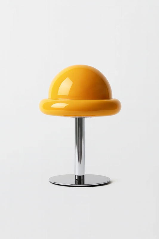 Vintage-Inspired Glass Mushroom Table Lamp - Unique Bauhaus Design for Cozy Bedroom Ambiance