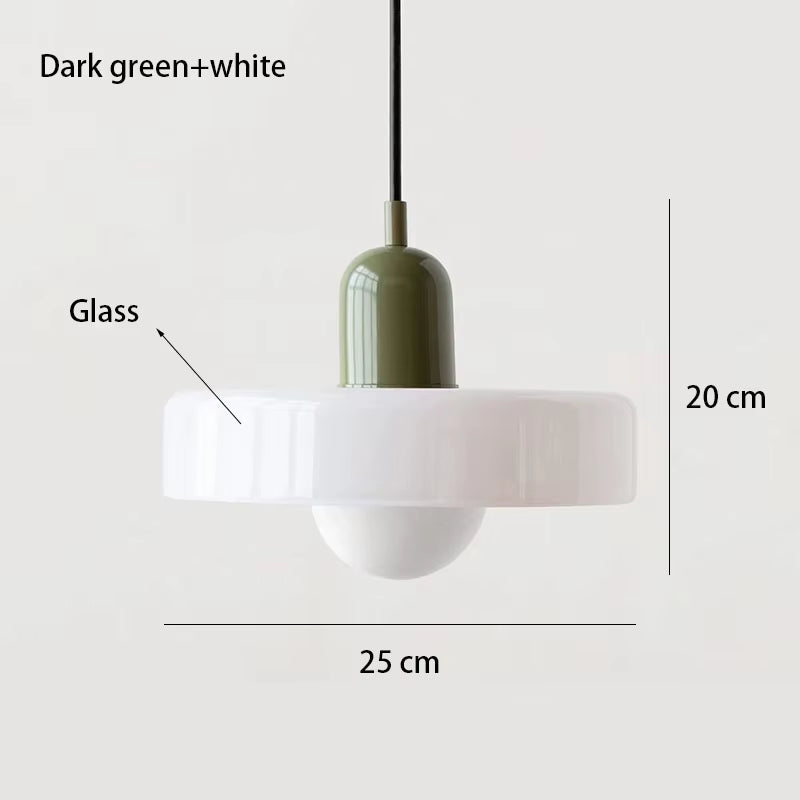 Nordic Bauhaus Retro Glass Chandelier for Dining Room, Living Room, and Bar - Elegant Lighting Fixture for Coffee Shop Decor