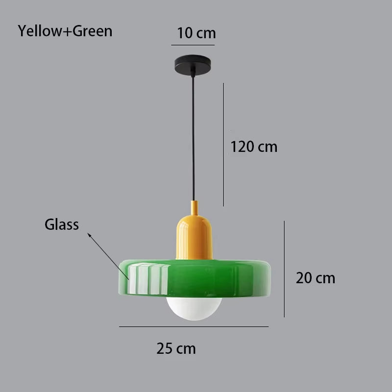 Nordic Bauhaus Retro Glass Chandelier for Dining Room, Living Room, and Bar - Elegant Lighting Fixture for Coffee Shop Decor
