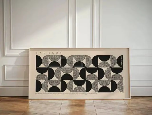 Large Minimalist Bauhaus Geometric Exhibition Poster Abstract Canvas Prints Modern Wall Art for Home Room Decor