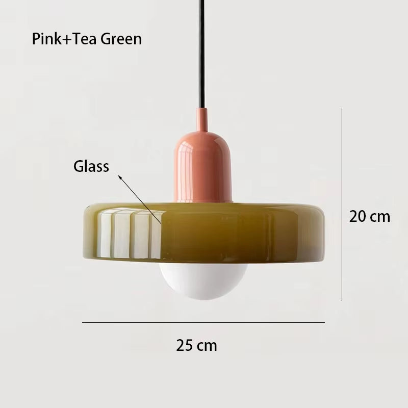 Nordic Bauhaus Retro Glass Chandelier for Dining Room, Living Room, and Bar - Elegant Lighting Fixture for Coffee Shop Decor