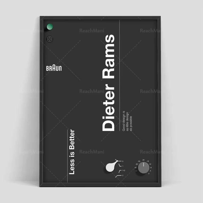 Design Quotes, Dieter Rams Abstract Art, Dieter Rams Braun Wall Art Prints Home Decor Posters