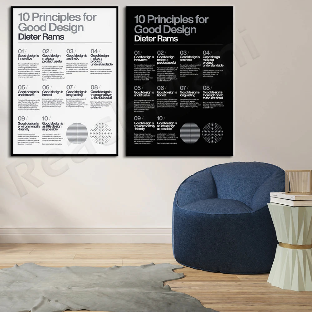 Dieter Rams Design Principles Posters