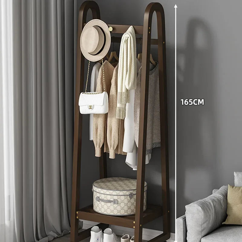 Bamboo Wooden Coat Rack