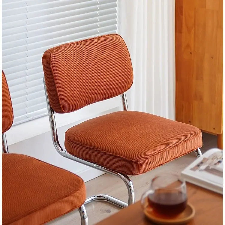 Nordic Retro Corduroy Dining Chair