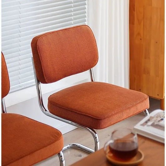Nordic Retro Corduroy Dining Chair