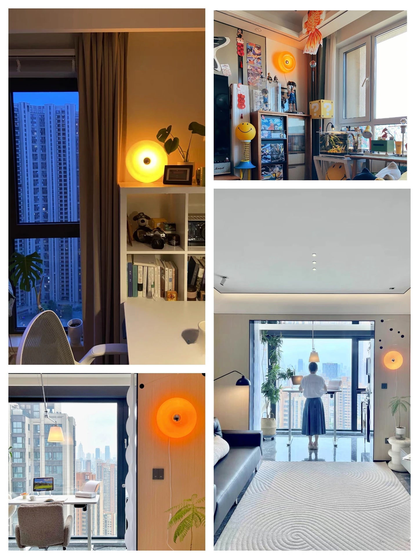 Orange Donut Wall Lamp