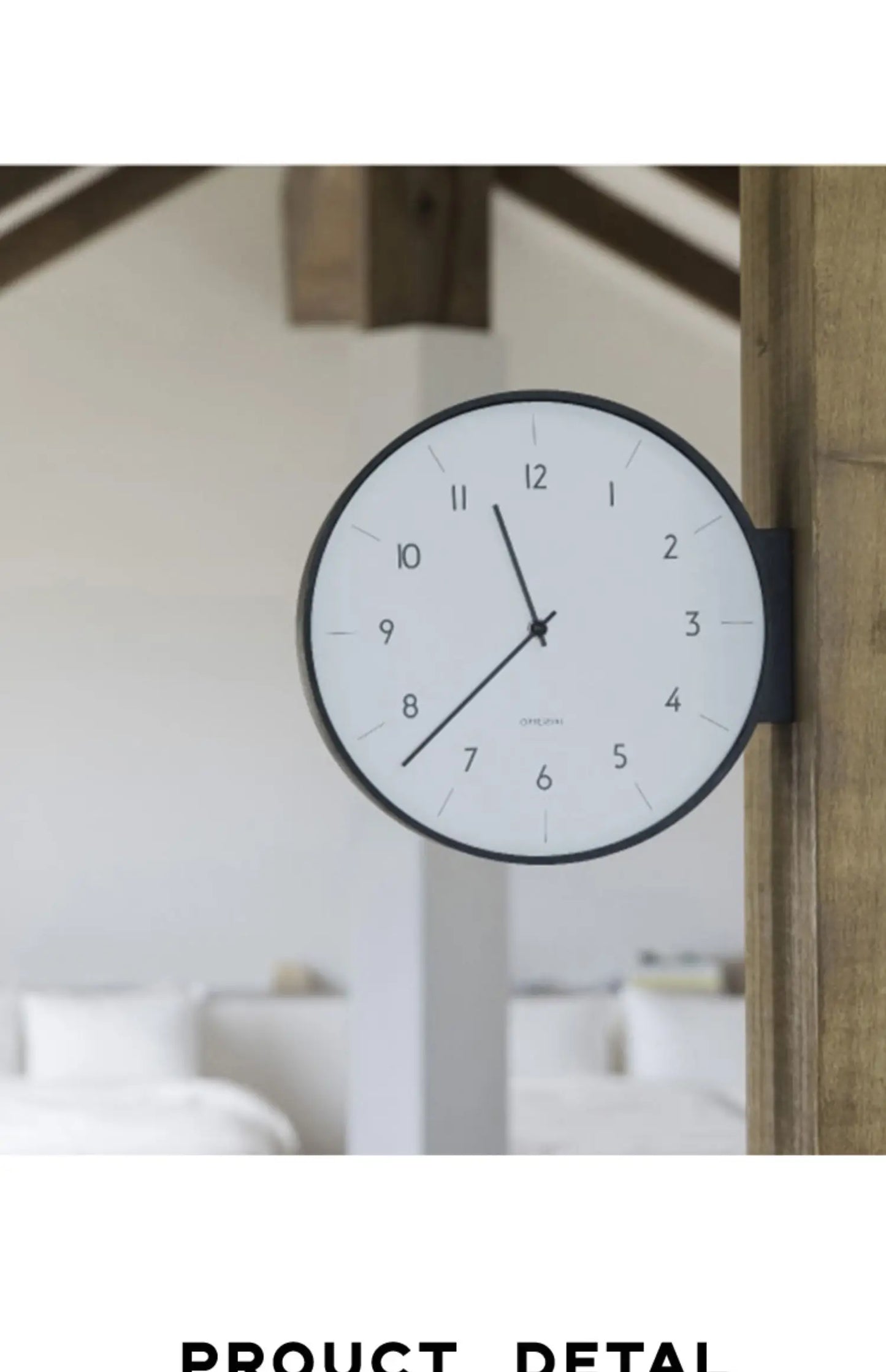 Japanese-Style Double-Sided Wall Clock