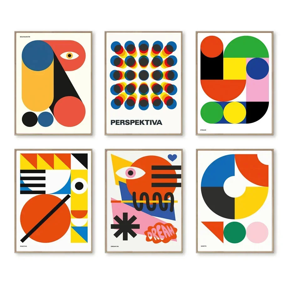 Bauhaus Geometric Wall Art