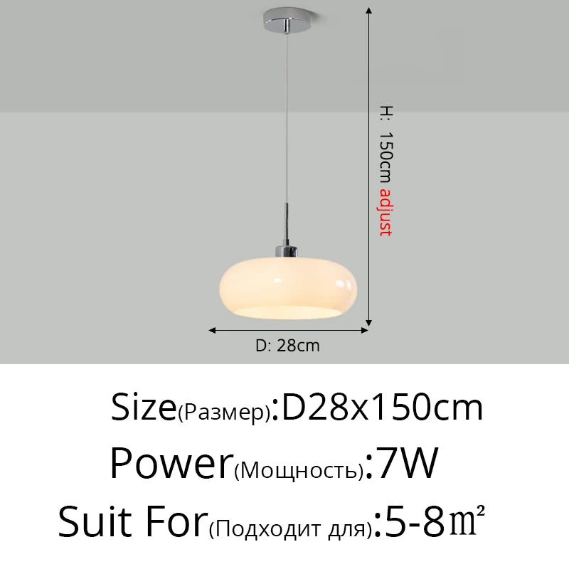 Orange Glass Pendant Light