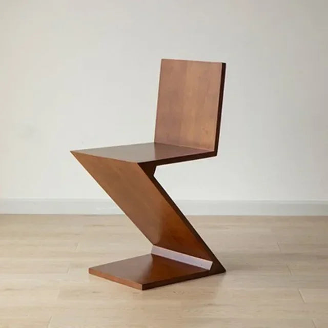 Nordic Z-Shaped Wood Chair