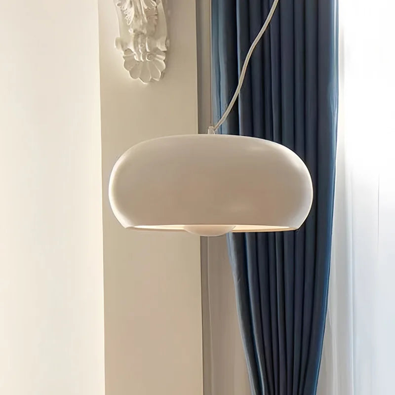 Nordic French Vintage Glass Pendant Light - Handmade Red Ceiling Lamp for Dining Room, Study, Bedroom Mid-Century Retro Lighting