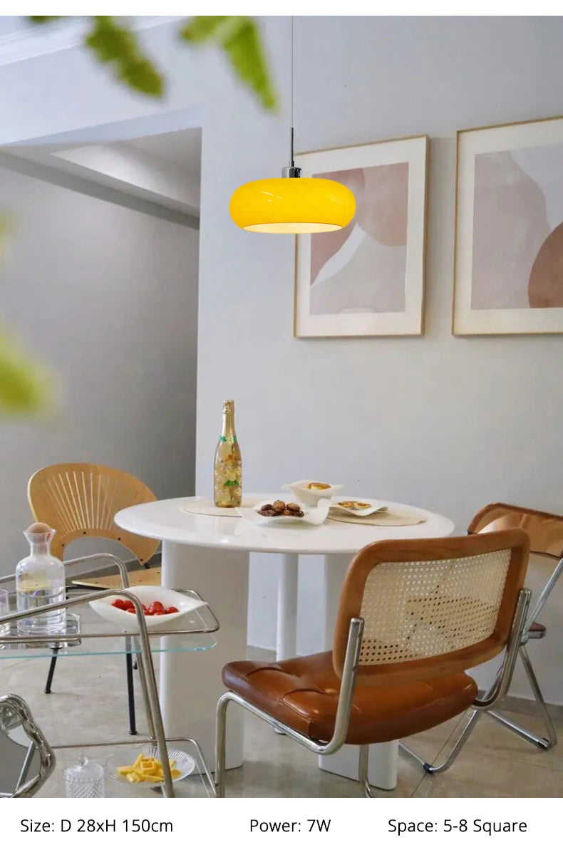 Orange Glass Pendant Light