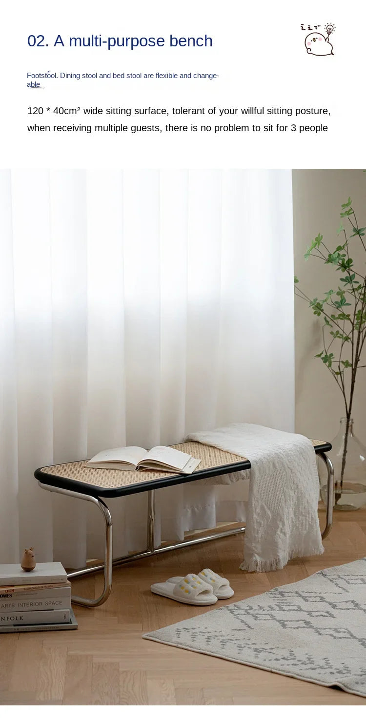 Nordic Rattan Bench
