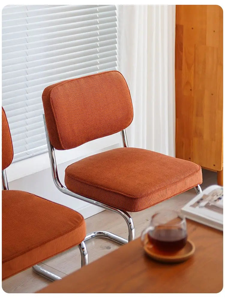 Nordic Retro Corduroy Dining Chair
