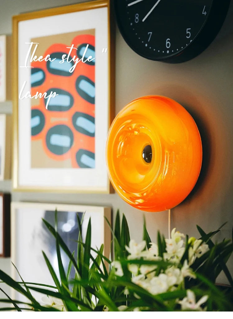 Orange Donut Wall Lamp