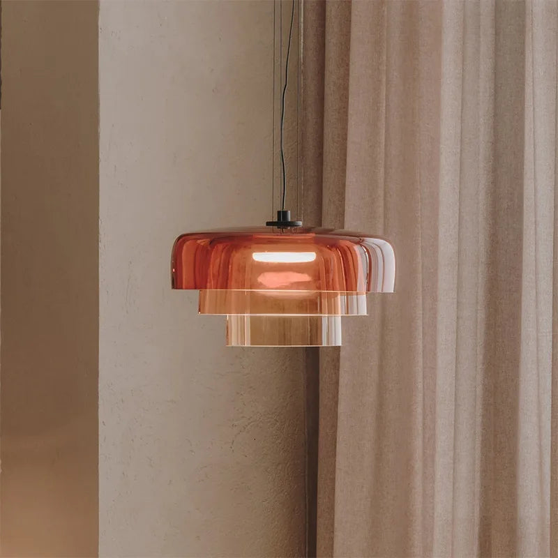 Vintage Glass Lampshade Pendant
