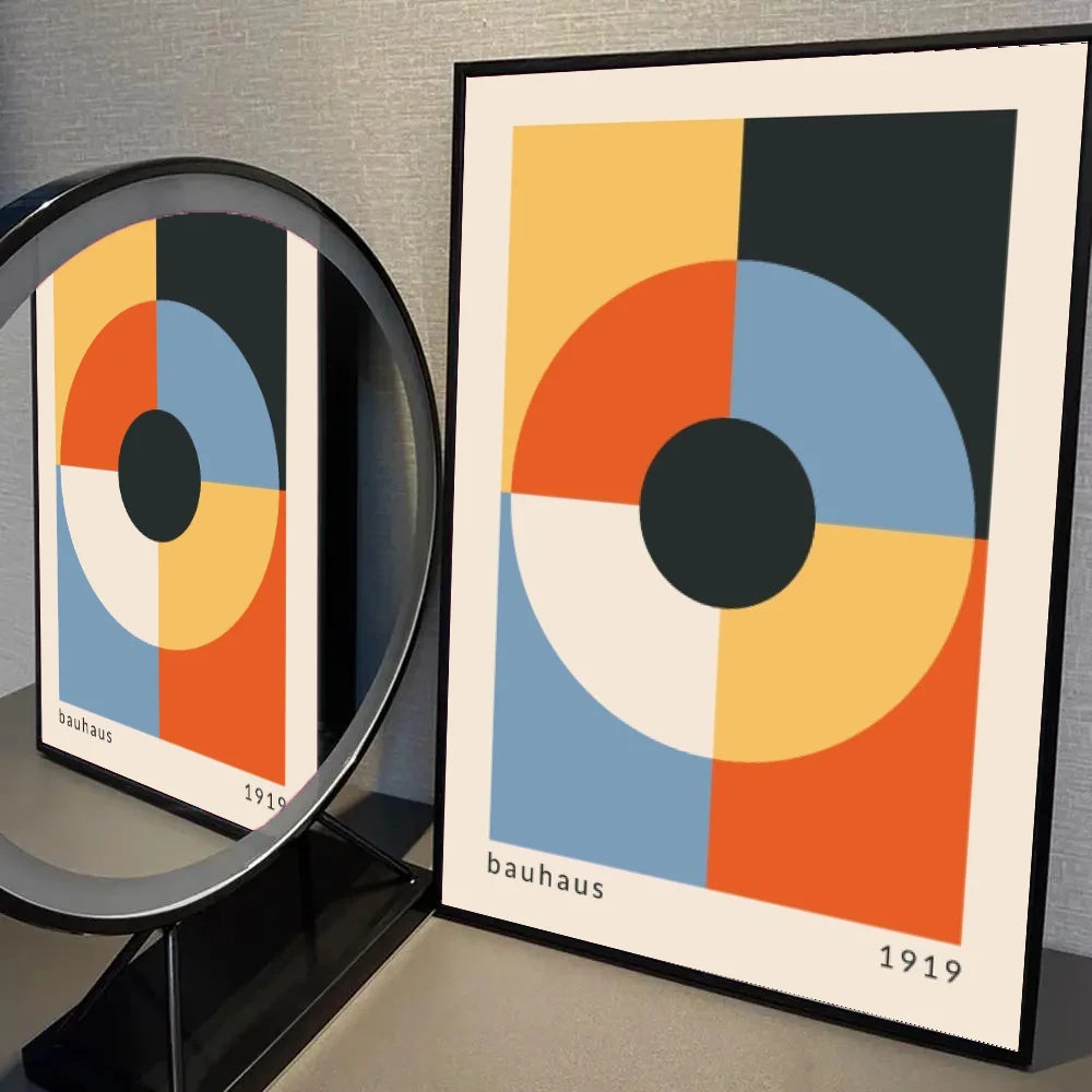 Bauhaus Geometric Poster Sticker