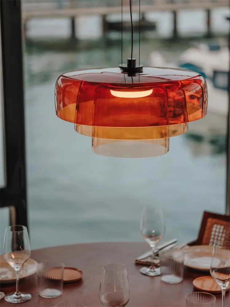 Vintage Glass Lampshade Pendant
