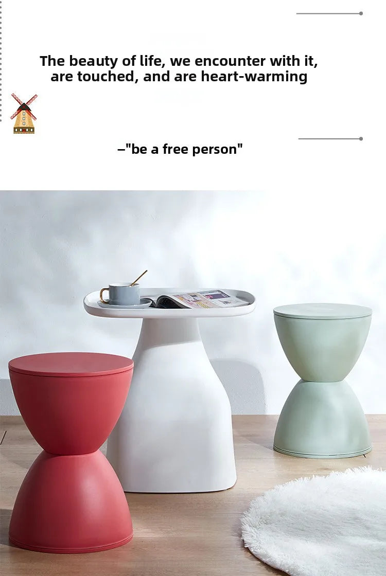 Prince stool Nordic plastic round stool fashionable simple low stool simple modern