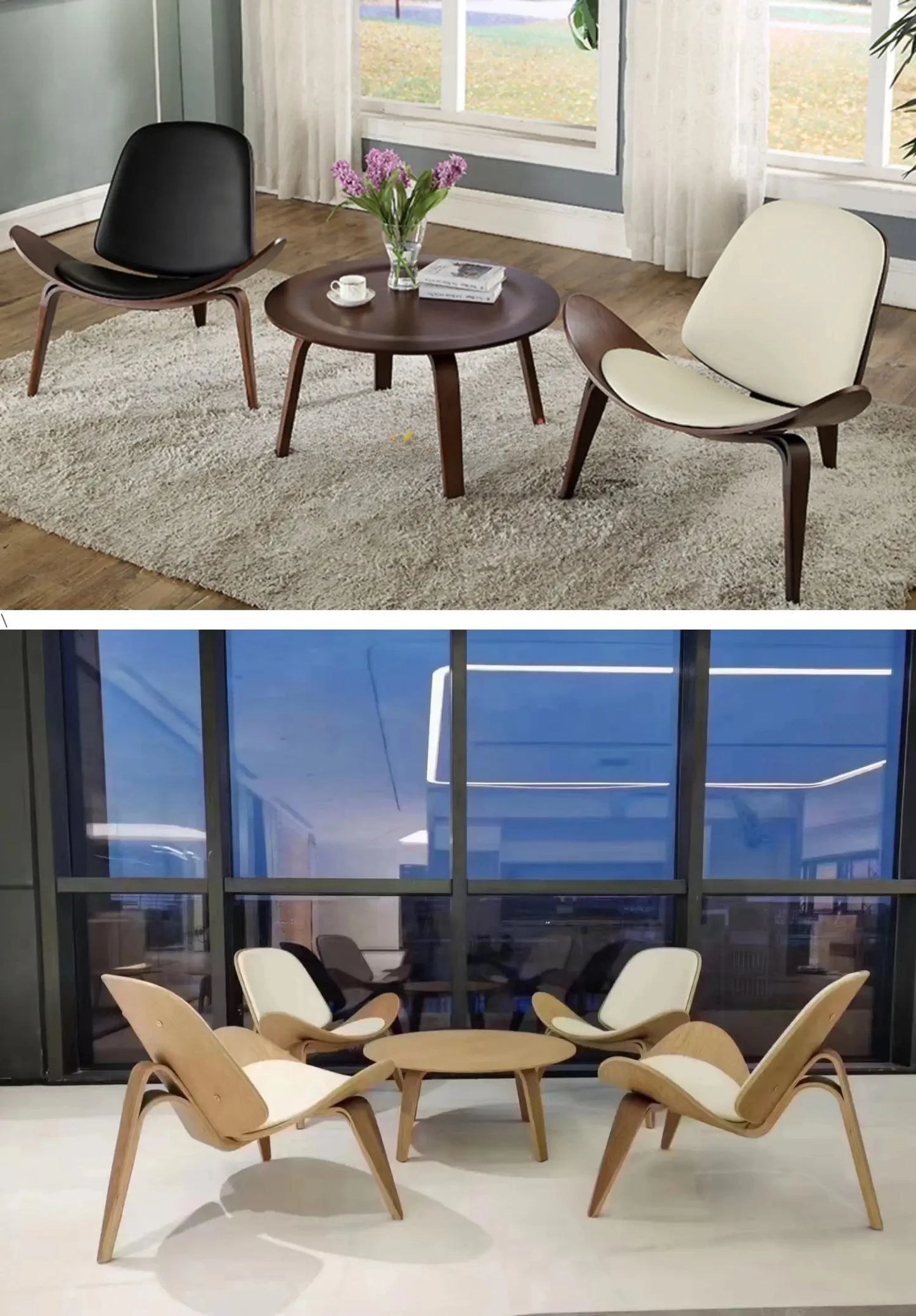 Ash Eames Curved Coffee Table