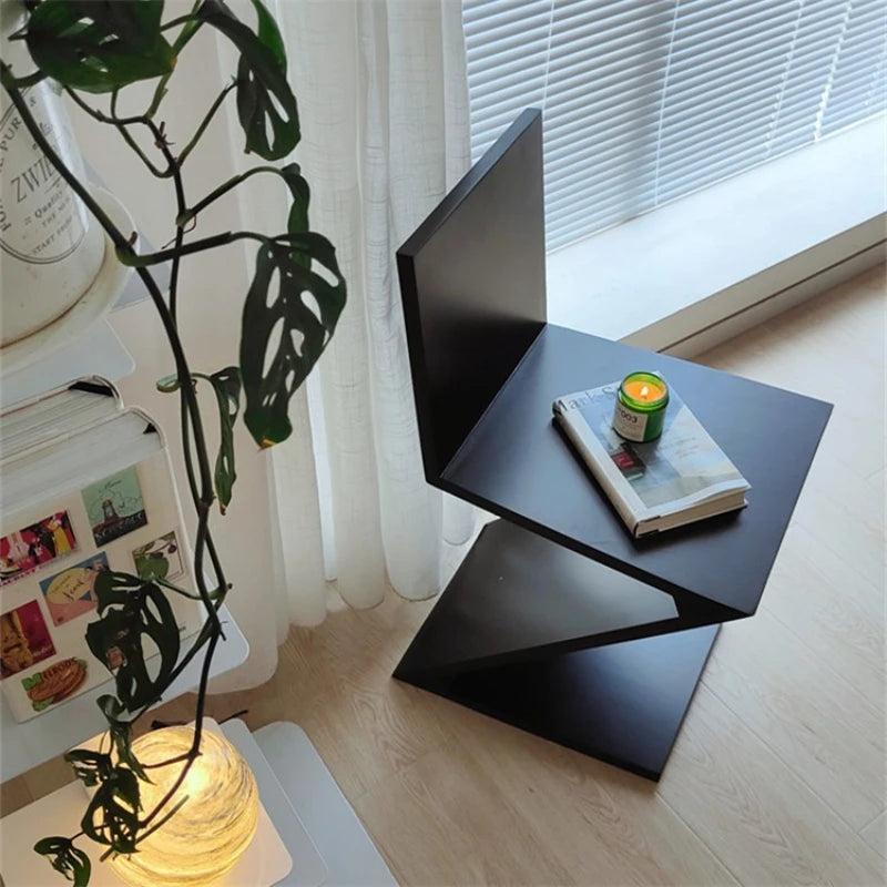 Nordic Z-Shaped Wood Chair