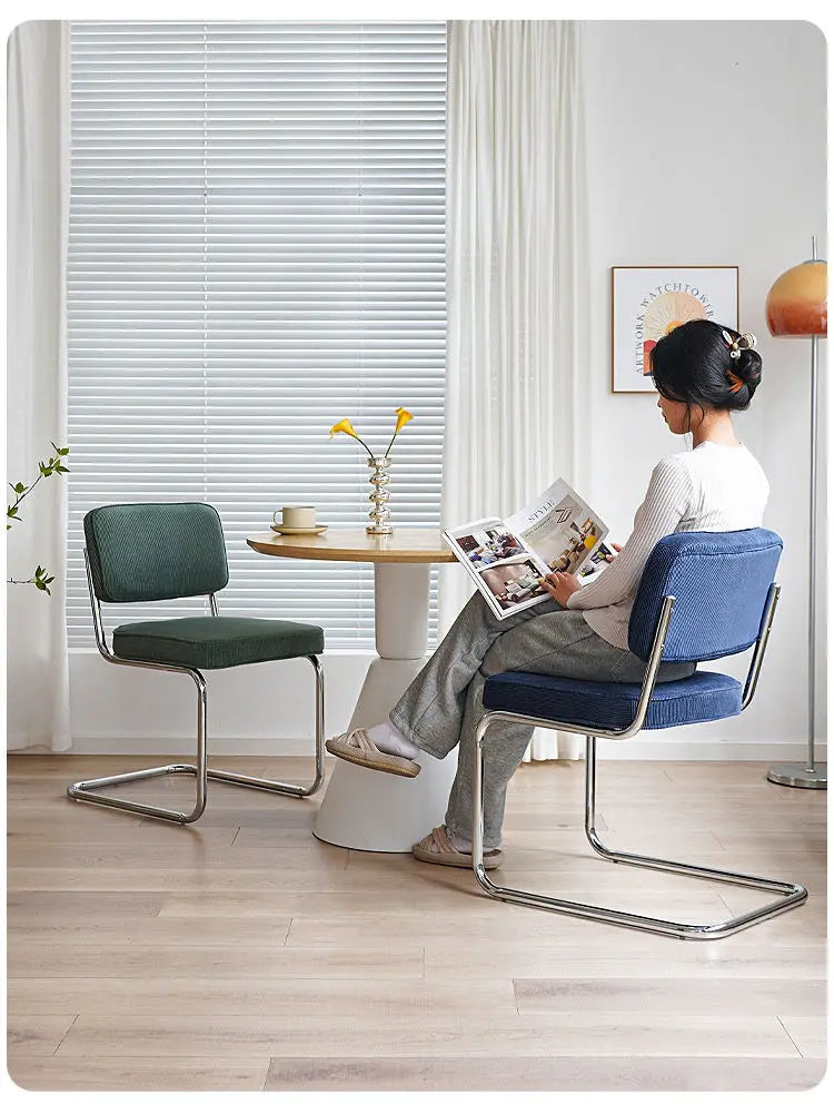 Nordic Retro Corduroy Dining Chair