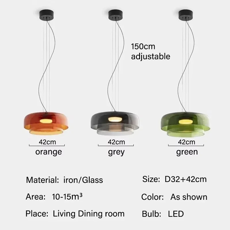 Vintage Glass Lampshade Pendant
