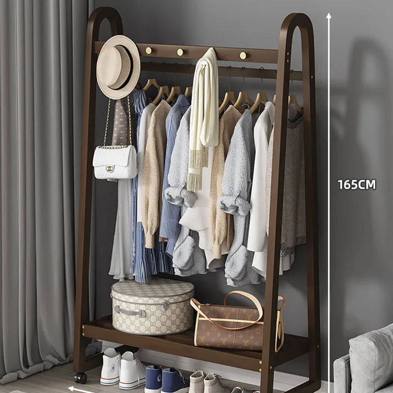 Bamboo Wooden Coat Rack