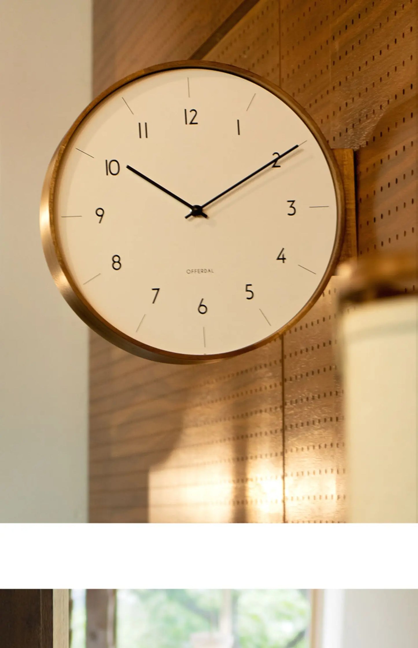 Japanese-Style Double-Sided Wall Clock