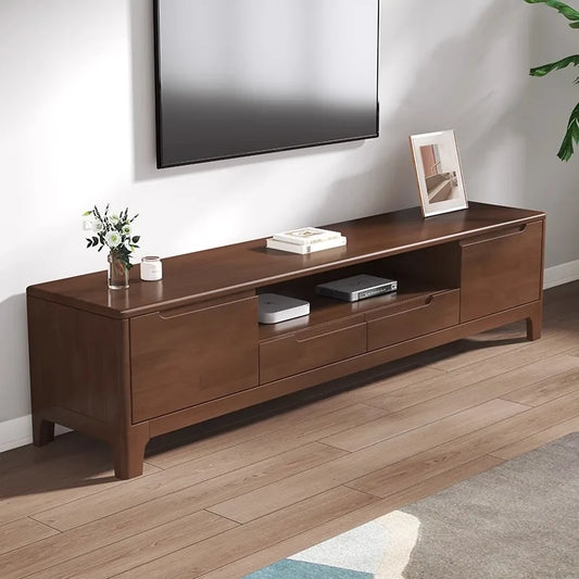 Dark Brown Wooden TV Stand