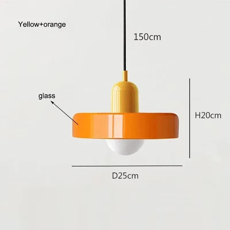 Nordic Retro Glass Pendant Lamp