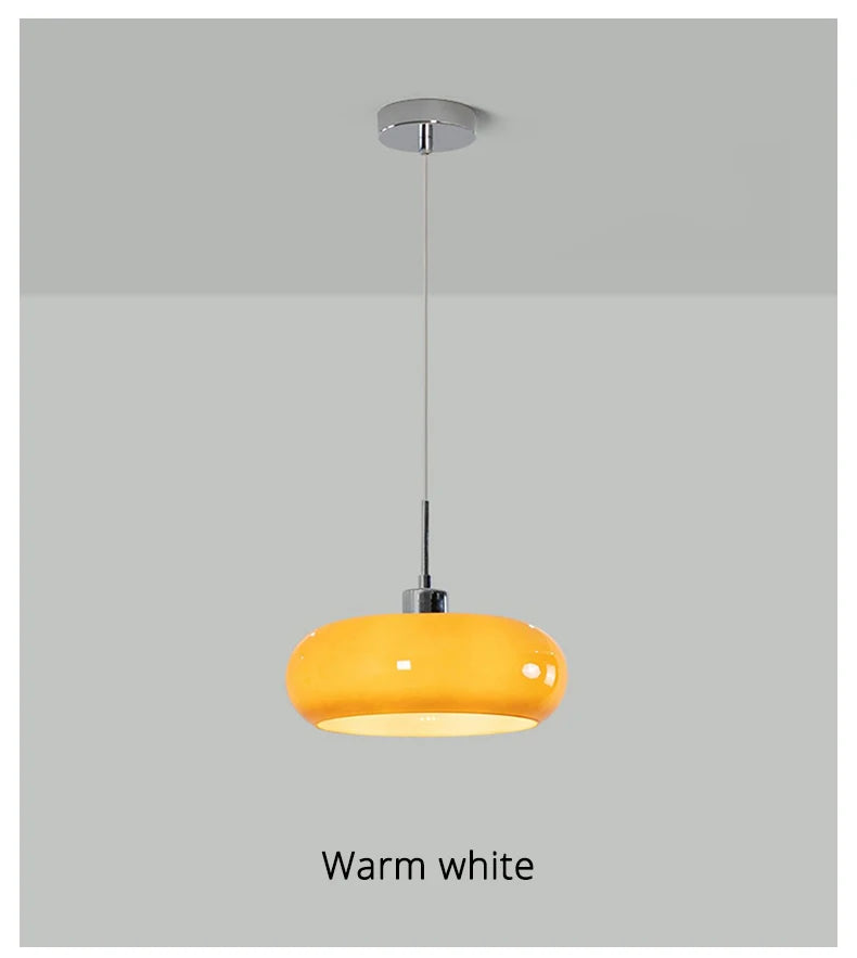 Orange Glass Pendant Light