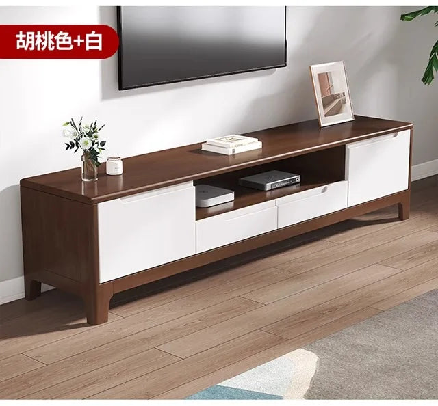 Dark Brown Wooden TV Stand