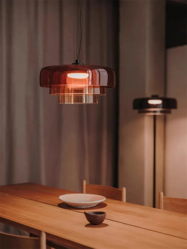 Vintage Glass Lampshade Pendant
