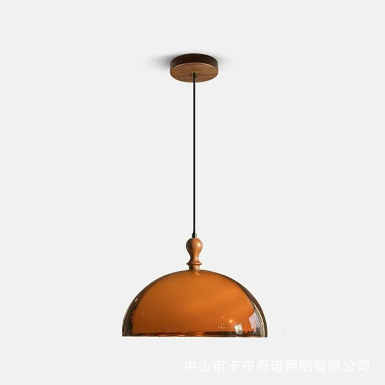 Brown Acrylic Lampshade Pendant Light With Dark Wood E27 Bulb For Dining Room Bar Bedroom Wire Adjustable