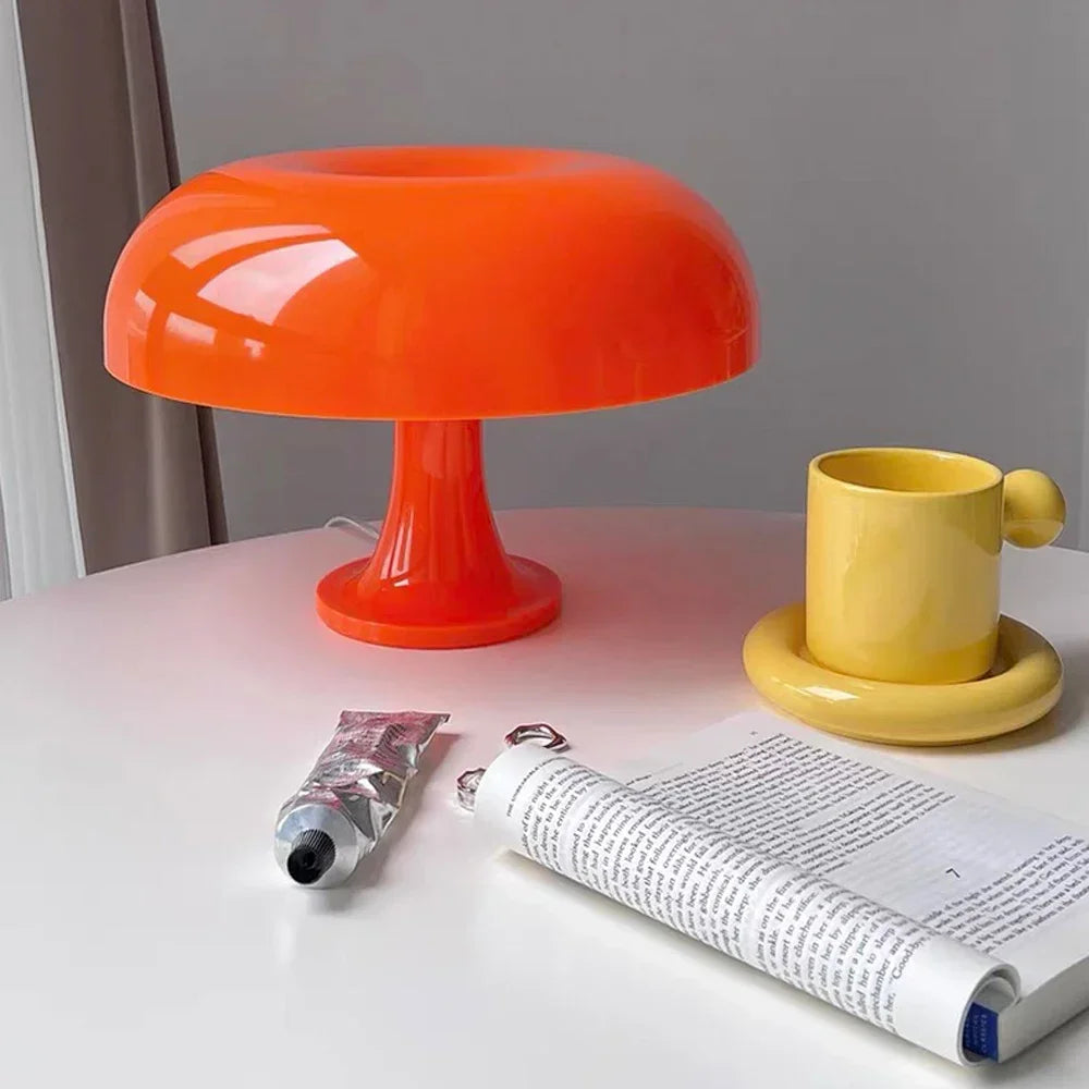Orange Danish Mushroom Lamp